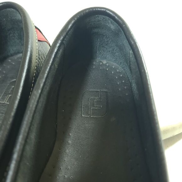 Footjoy Club Penny Loafer Men\'s 7 M Black Leather Casual Slip On Shoes 79047 EUC